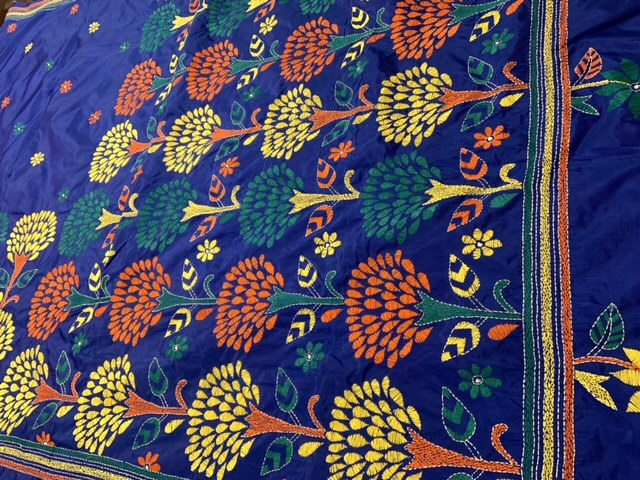 Kantha Stitch Saree