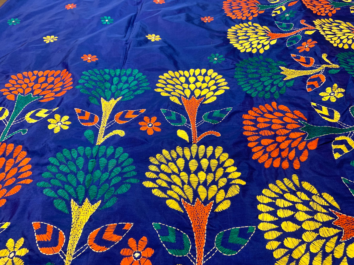Kantha Stitch Saree