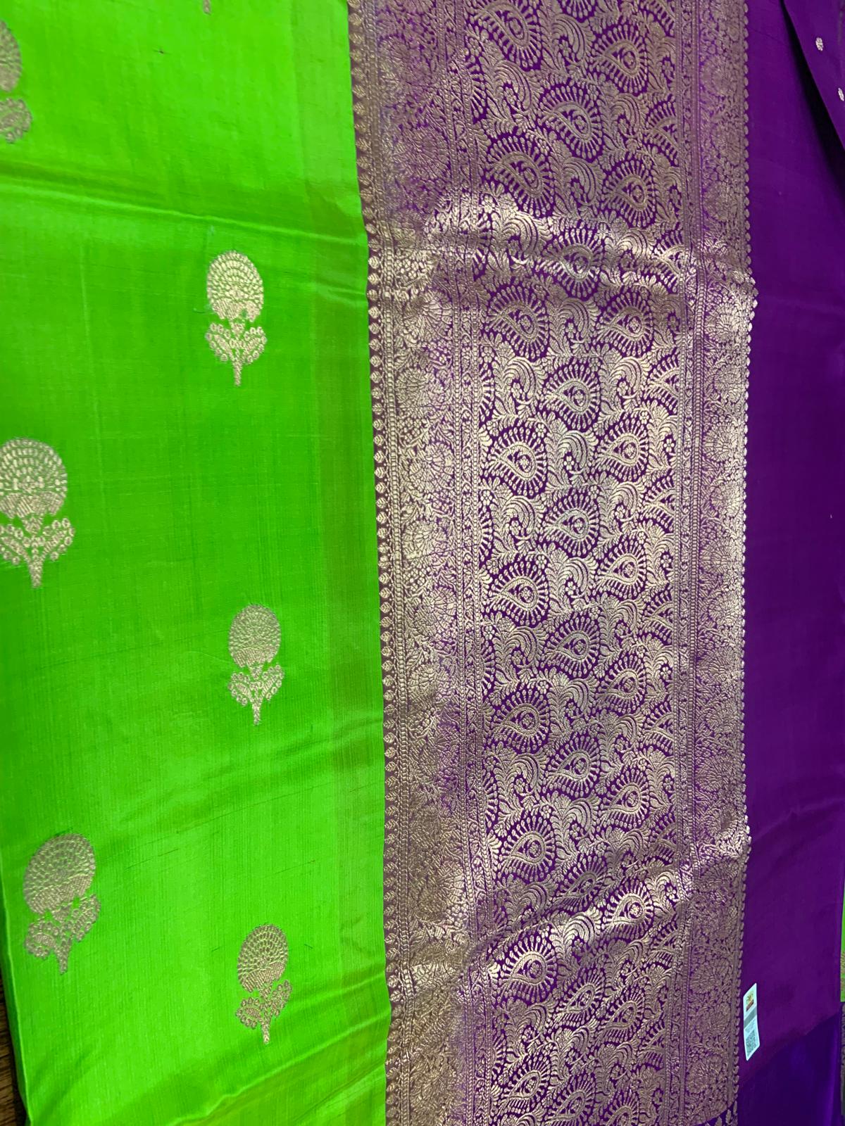Katan Banarasi Harlequin and Deep Magenta