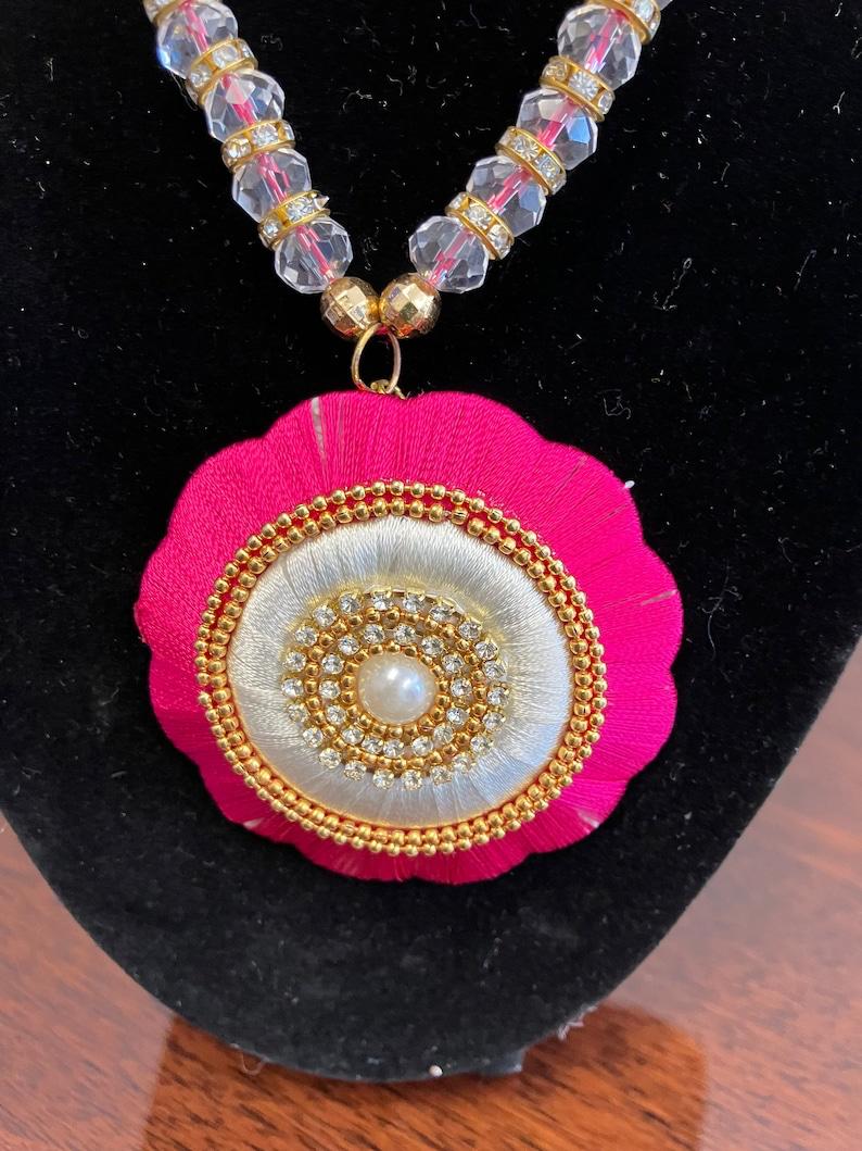 Elegant Pink Threads Jewelry Set