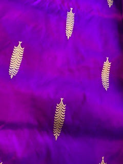 Exclusive Pure Katan Banarasi Saree Purple color SILK MARK CERTIFIED